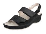 Bequeme Klett-Sandalette aus Velours-Leder 