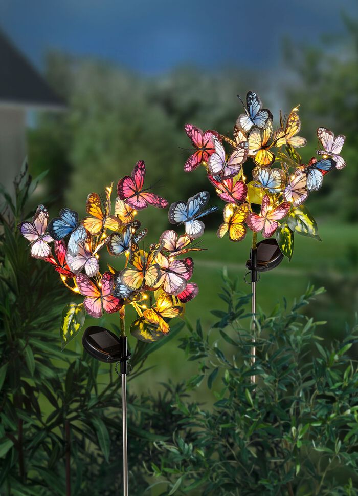 Solarstecker &bdquo;Schmetterlinge&ldquo;, 2er-Set 