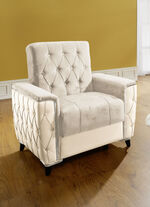 Polstermöbel mit Bettkasten und Liegefunktion CREME