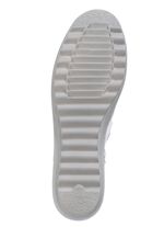 Gemini Slipper aus teilweise gepr&auml;gtem Nappaleder WEISS-GRAU