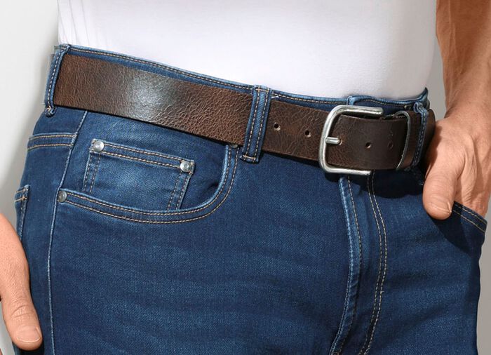 Klassischer Herren-G&uuml;rtel, aus Leder, 4 cm breit 