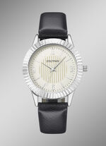 Quartz-Damenuhr mit 3 wechselbaren L&uuml;netten 