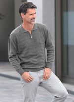 Klassischer Polopullover mit Strukturdessin 