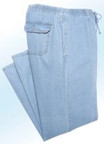 Schlupfjeans mit Gummibund und Kordelzug in 4 Farben HELLBLAU