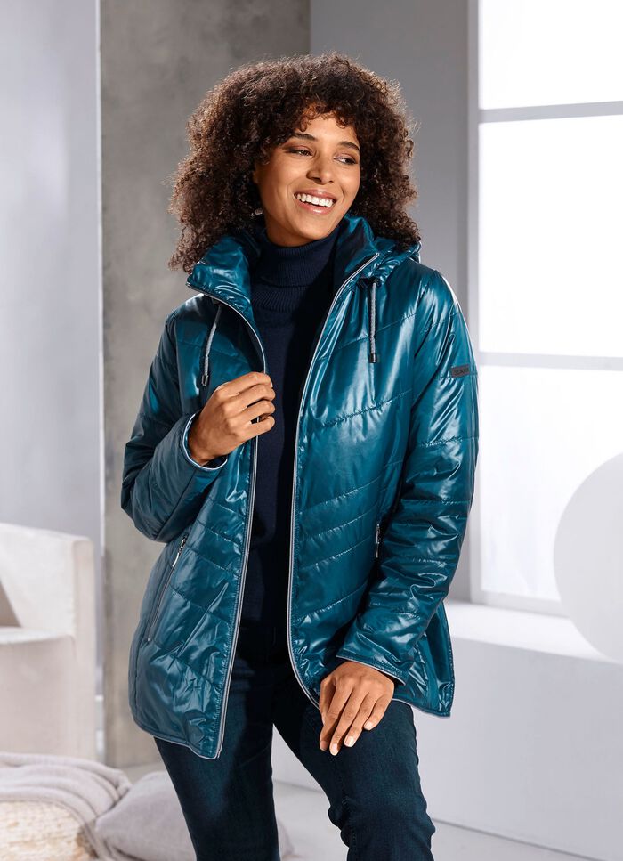 Jacke mit Reißverschlusstaschen PETROL