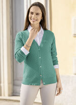 Strickjacke in Strukturmix 