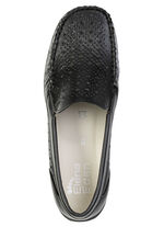 ELENA EDEN, sommerliche Damen-Slipper, Weite H, mit herausnehmbarem Fußbett SCHWARZ