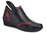 Gemini, bequeme Damen-Boots, Weite H, mit herausnehmbarem Fußbett SCHWARZ-CHIANTI