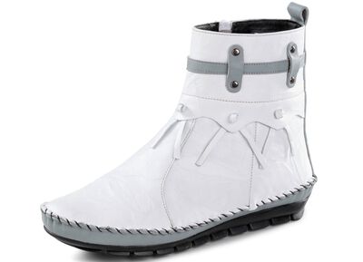 Gemini Mokassin-Stiefelette mit Knitter-Struktur 