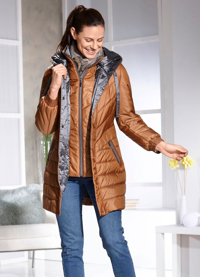 Kurzmantel mit Westeneinsatz 