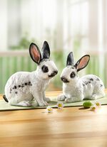 Hasen aus Polyresin, 2er-Set 