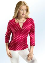 Shirt mit Gummizug im Saumabschluss 