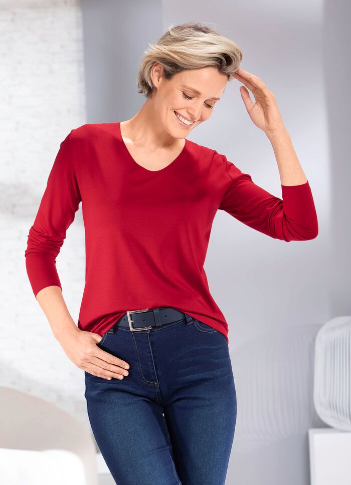 Kombifreundliches Shirt in 3 Farben ROT