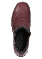 ELENA EDEN, bequeme Damen-Boots, Weite H, mit herausnehmbarem Fu&szlig;bett BURGUND-SCHWARZ