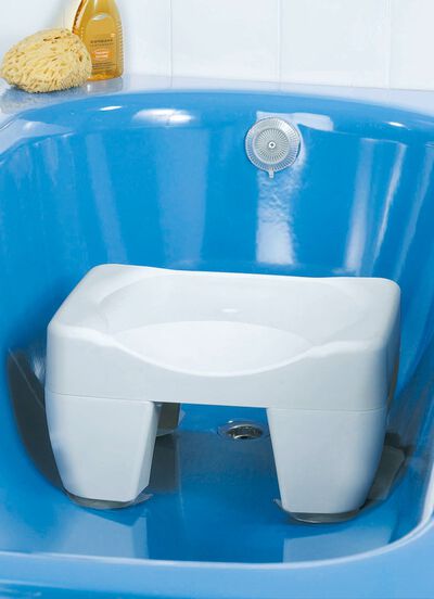 Rutschfester Badewannenhocker mit 4 Saugn&auml;pfen 