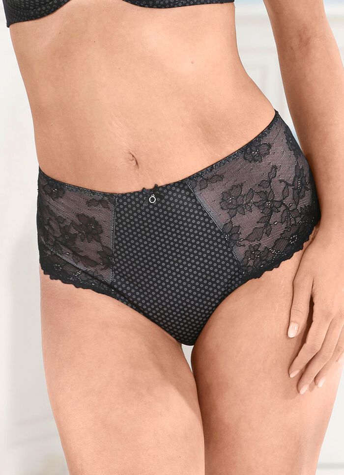 Rosa Faia Slip mit elastischen Spitzeneins&auml;tzen 