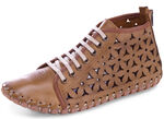 Gemini Bootie mit praktischem Fersen-Reißverschluss COGNAC