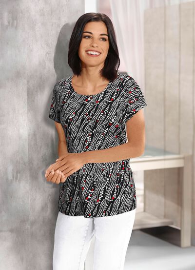 Shirt mit &uuml;berschnittenen Schulterpartie 