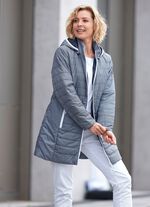 Longjacke mit Minimaldessin 