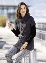 Longpulli mit Strukturmix ANTHRAZIT