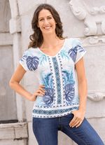 Shirt mit silberfarbenen Zierpl&auml;ttchen 