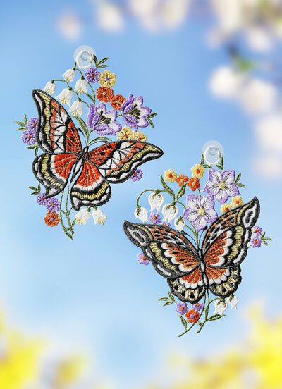Fensterbild Schmetterlinge, 2er-Set 