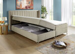 Boxspringbett mit Bettkasten und Topper CREME