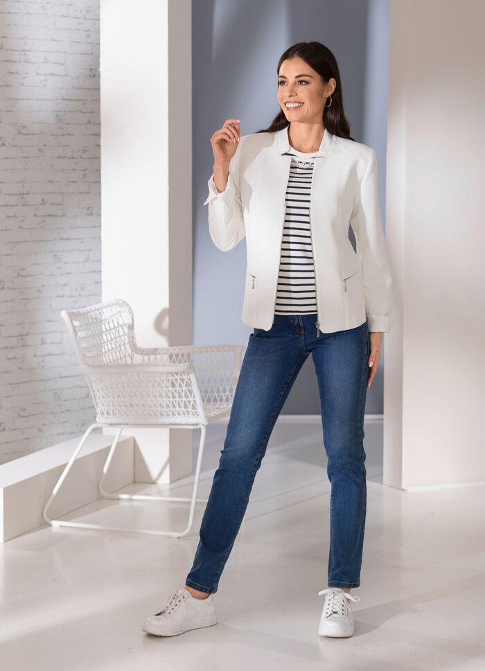 Kurzblazer mit Rei&szlig;verschlusstaschen 