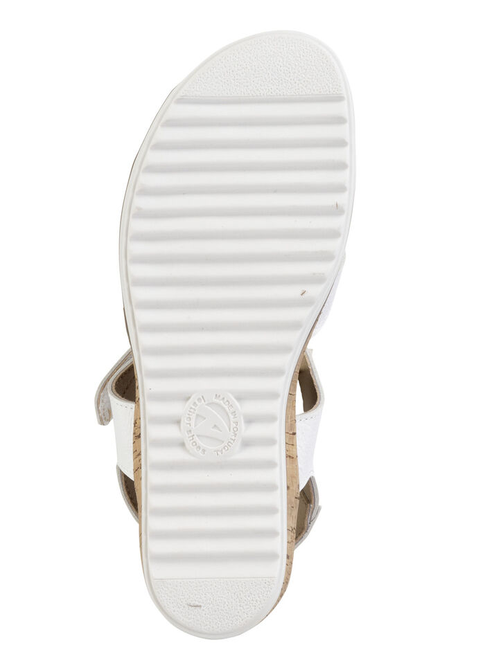 ELENA EDEN, bequeme Damen-Sandalen, Weite H, mit herausnehmbarem Fu&szlig;bett WEISS