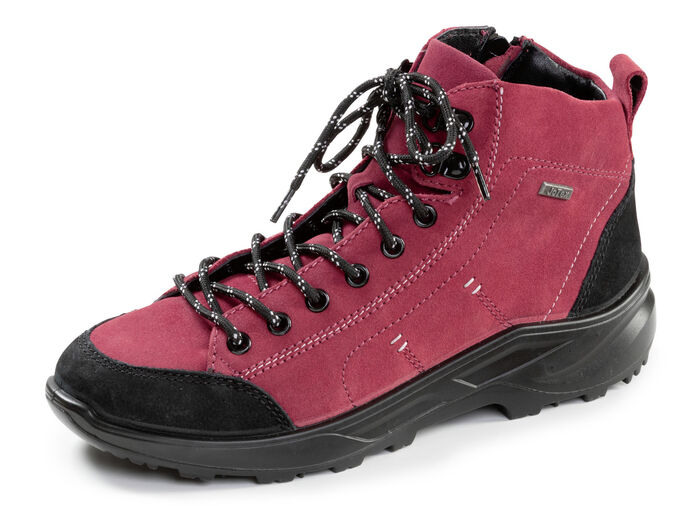 Sportliche Damen-Boots, Weite K, mit herausnehmbarem Fußbett ROT