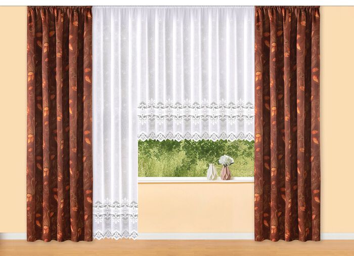 Blickdichte Verdunkelungsschals BRAUN