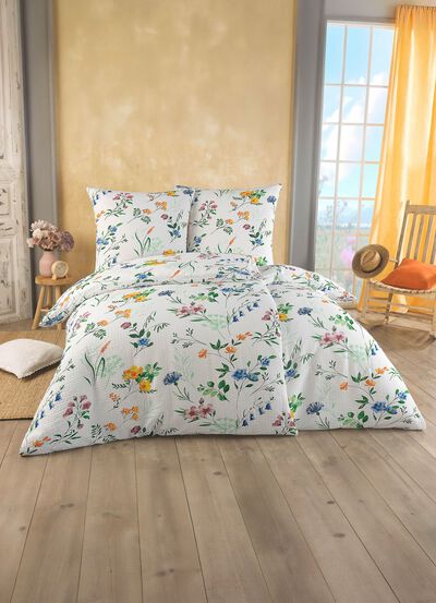 Bettw&auml;sche-Garnitur mit Rei&szlig;verschluss 