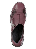 ELENA EDEN, bequeme Damen-Slipper, Weite H, mit herausnehmbarem Fußbett BURGUND