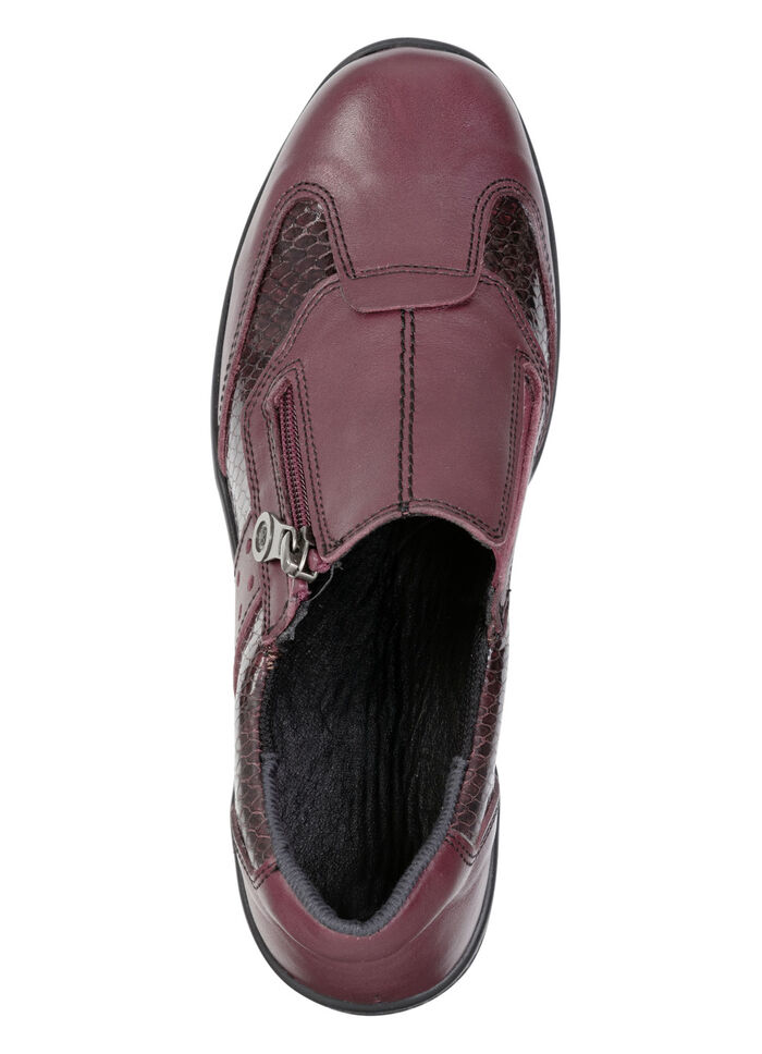 ELENA EDEN, bequeme Damen-Slipper, Weite H, mit herausnehmbarem Fußbett BURGUND
