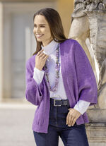 Strickjacke mit Alpaka KROKUS MELIERT