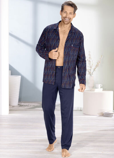 Schlafanzug von pastunette for men mit durchgekn&ouml;pftem Oberteil 