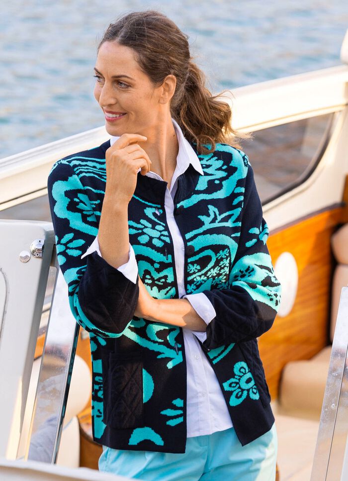 Strickjacke in Jacquard-Dessin 