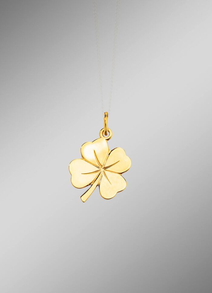 Kleeblatt-Anh&auml;nger aus Gold 