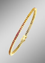 Hochwertiges Armband mit echten Safiren in Multicolor 