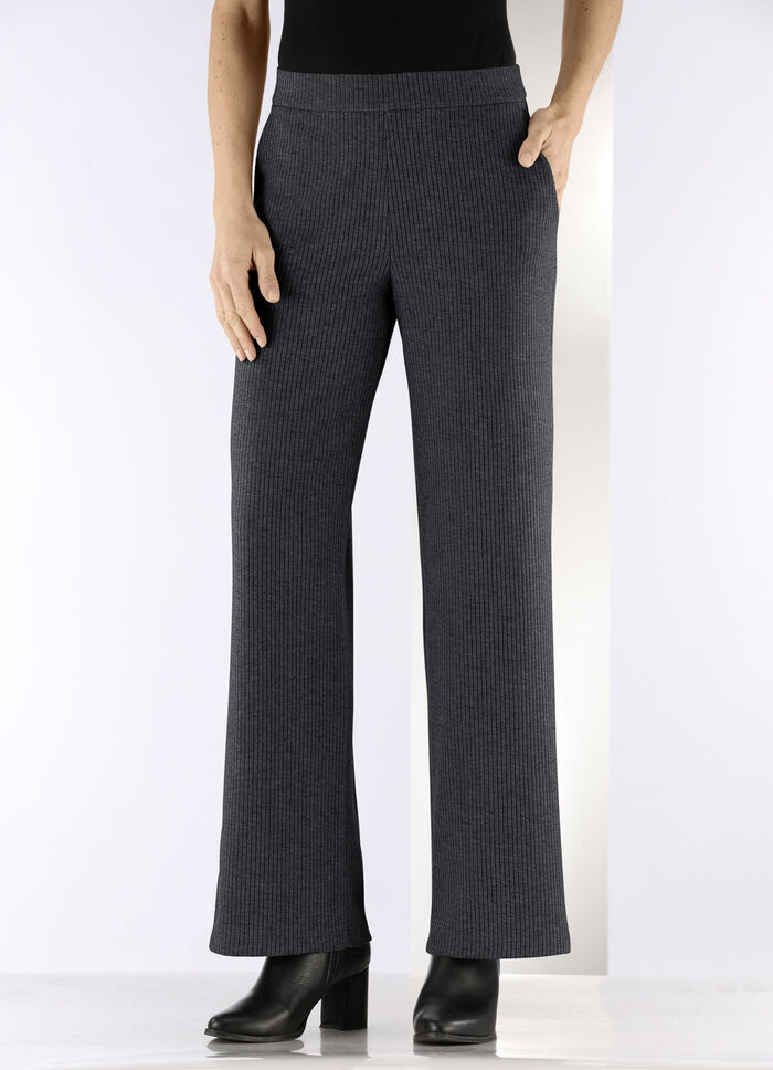 Hose in Palazzo-Form ANTHRAZIT MELIERT