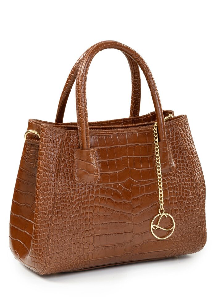 Laurina, Tasche, Damen, mit abnehmbarem, verstellbarem Umh&auml;ngeriemen COGNAC