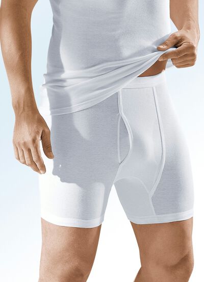 Viererpack Unterhosen aus Feinripp, wei&szlig; 