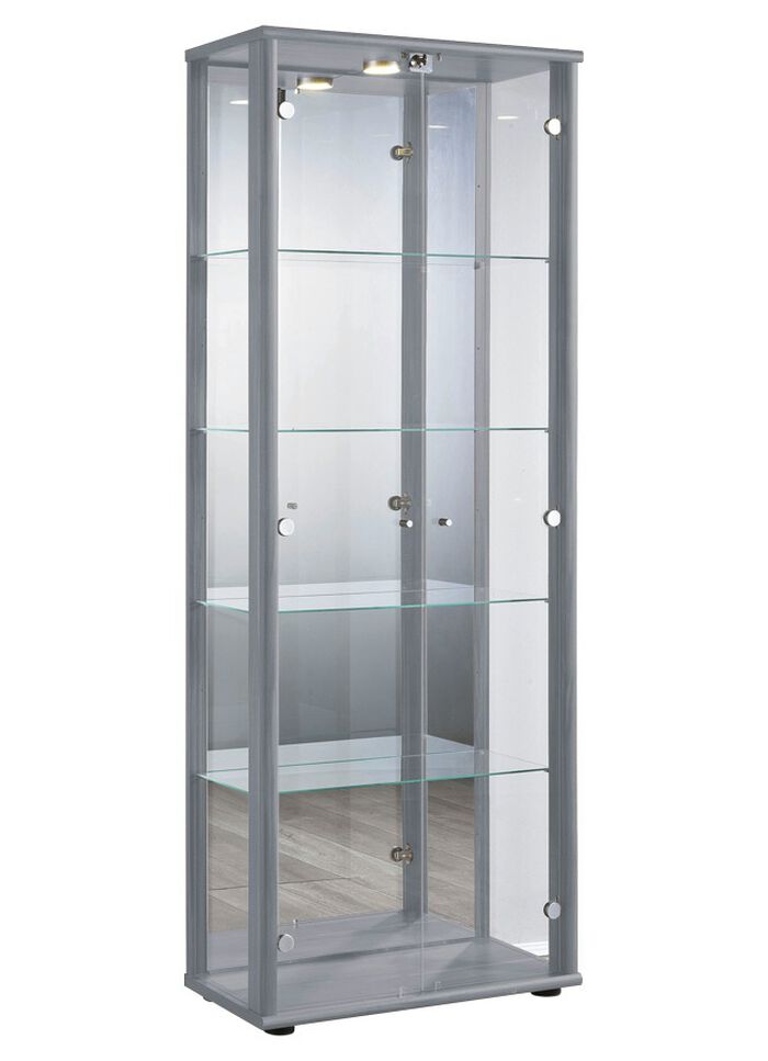 Vitrine, 2-t&uuml;rig, mit LED-Beleuchtung 