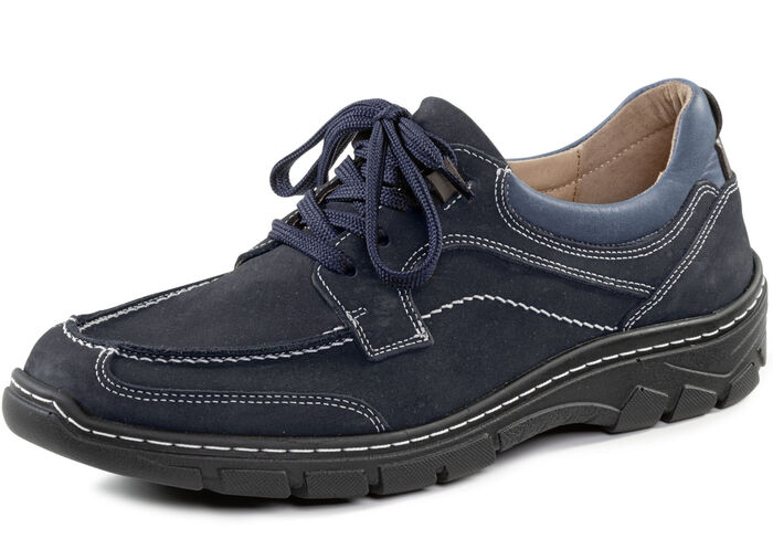Schnürschuh mit Kontrast-Einsätzen BLAU