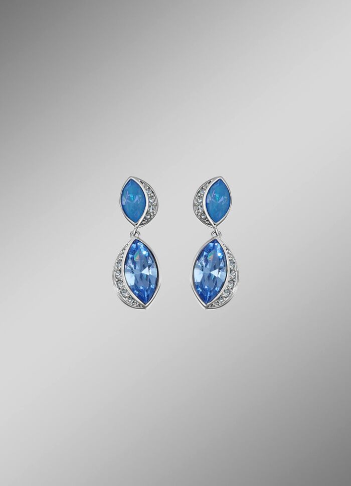 Blauer Glanz &ndash; Strahlende Ohrstecker mit Swarovski-Kristalle 