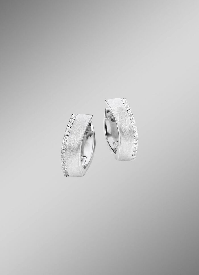 Tolle Klappcreolen mit Zirkonia 