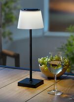 Tischleuchte aus mattschwarzem Metall SCHWARZ-WEISS