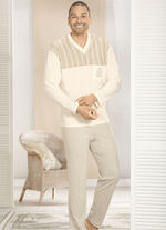 G&ouml;tting Schlafanzug mit V-Ausschnitt und Brusttasche 