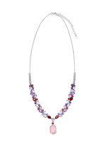 Zauberhafte Halskette mit echten Edelsteinen 