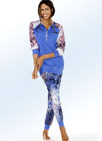 Schlafanzug mit Brusttasche und langen Ärmeln 